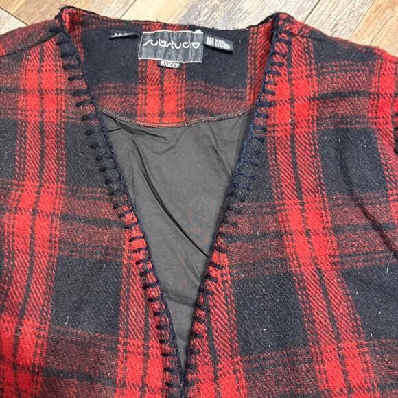 Red and black plaid Vest | Y2k Grunge | Winter | Fall |Goth - Picture 5 of 7
